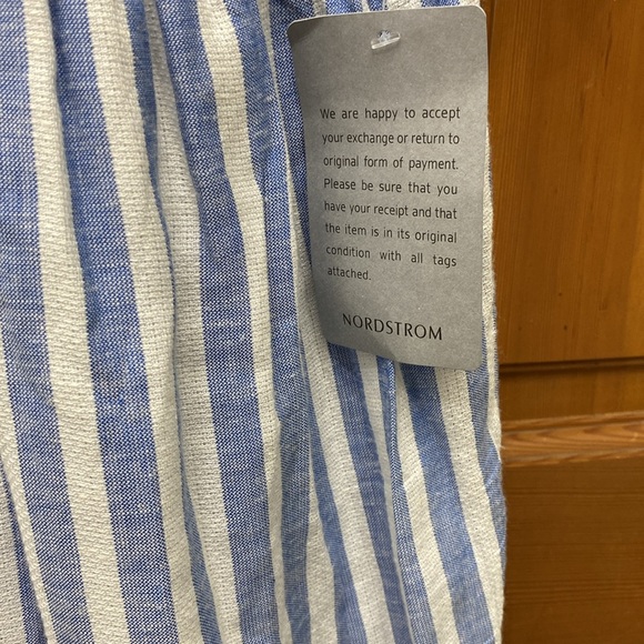 NWT Maisie Striped Blue and White Short Sleeve Dress - Picture 3 of 8